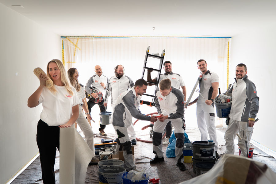 Plastering work by painter Fritz