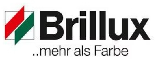 Red Brillux logo with the wordmark of the German paint brand